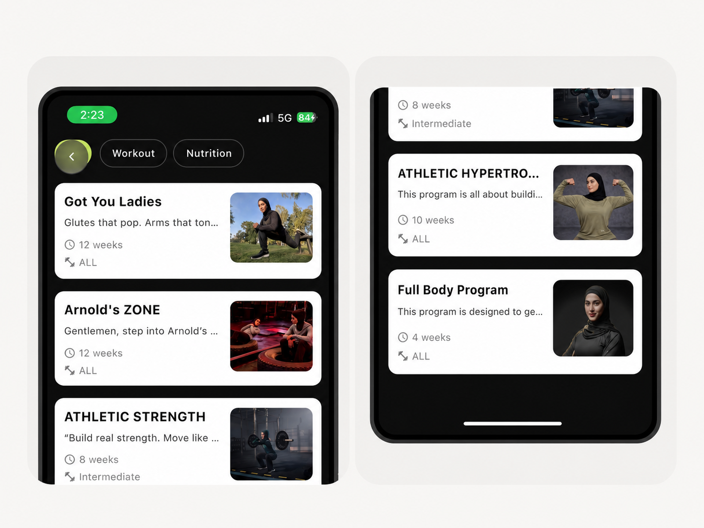 Personalized programs in the Perform app