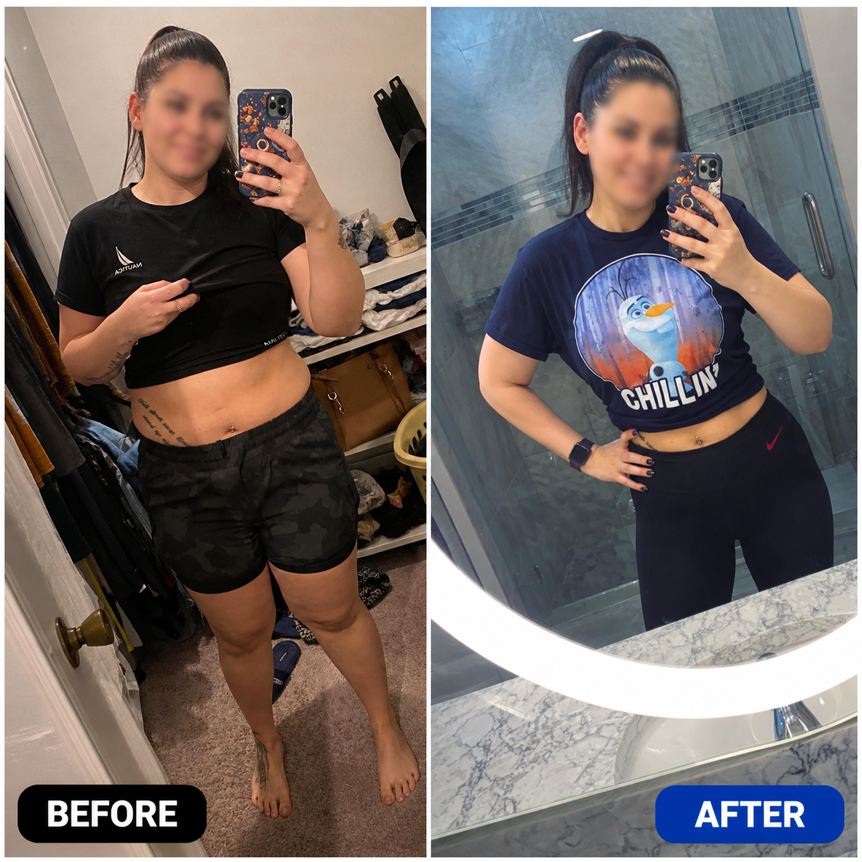 Diana transformation after losing 11 kilograms