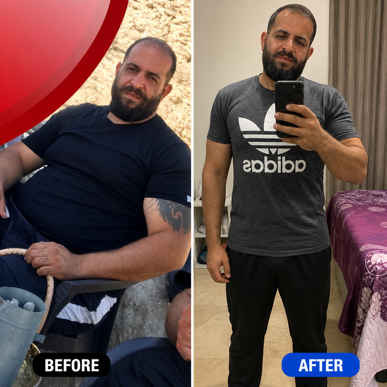 Mohamad transformation after losing 8 kilograms