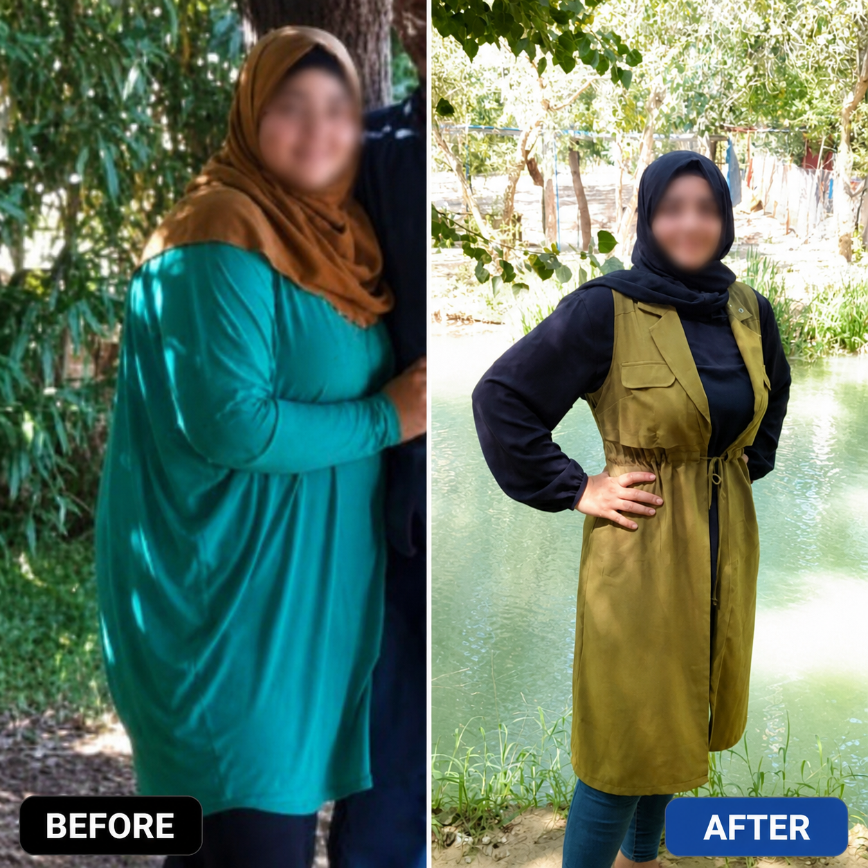 Safiya transformation after losing 16 kilograms