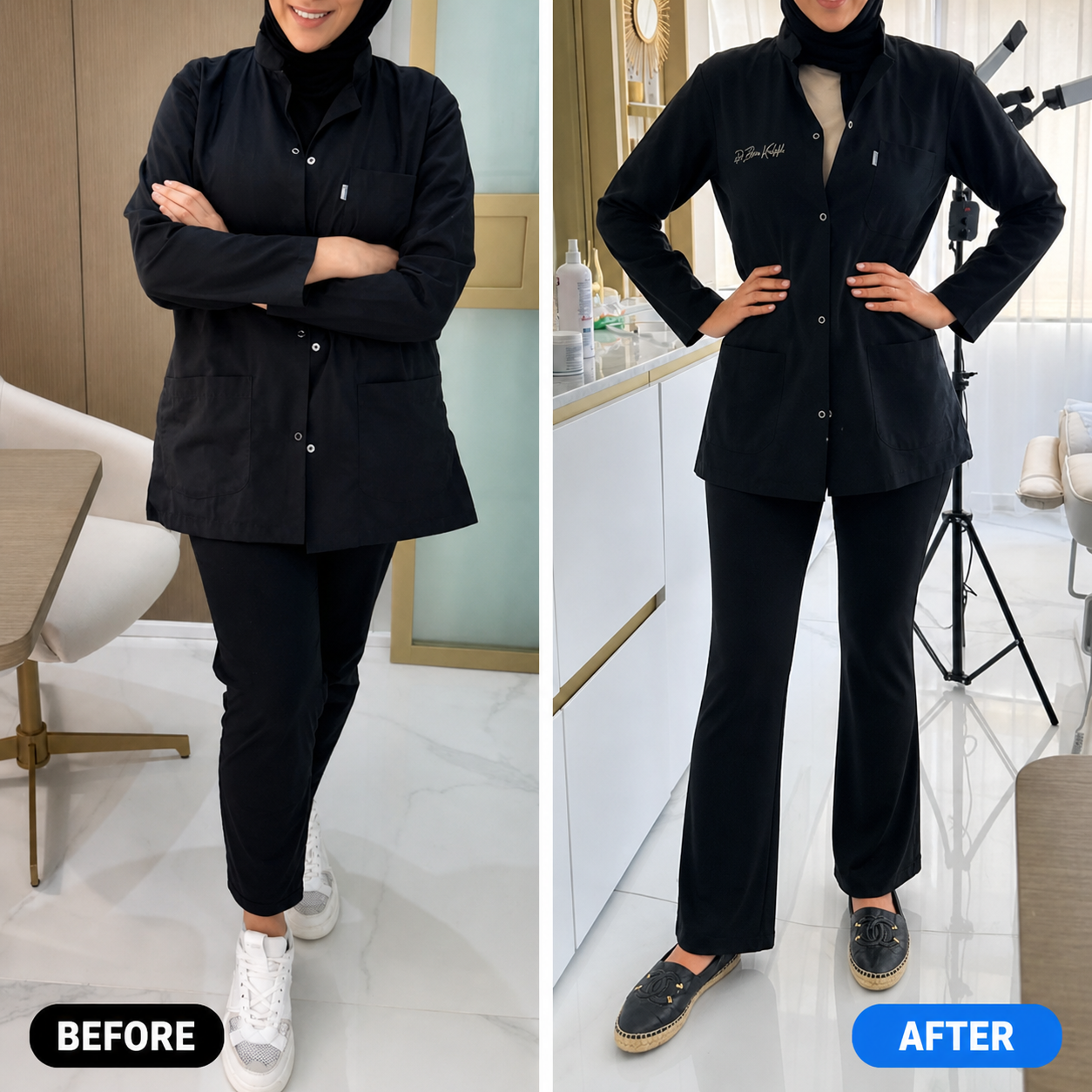 Zahra transformation after losing 8 kilograms