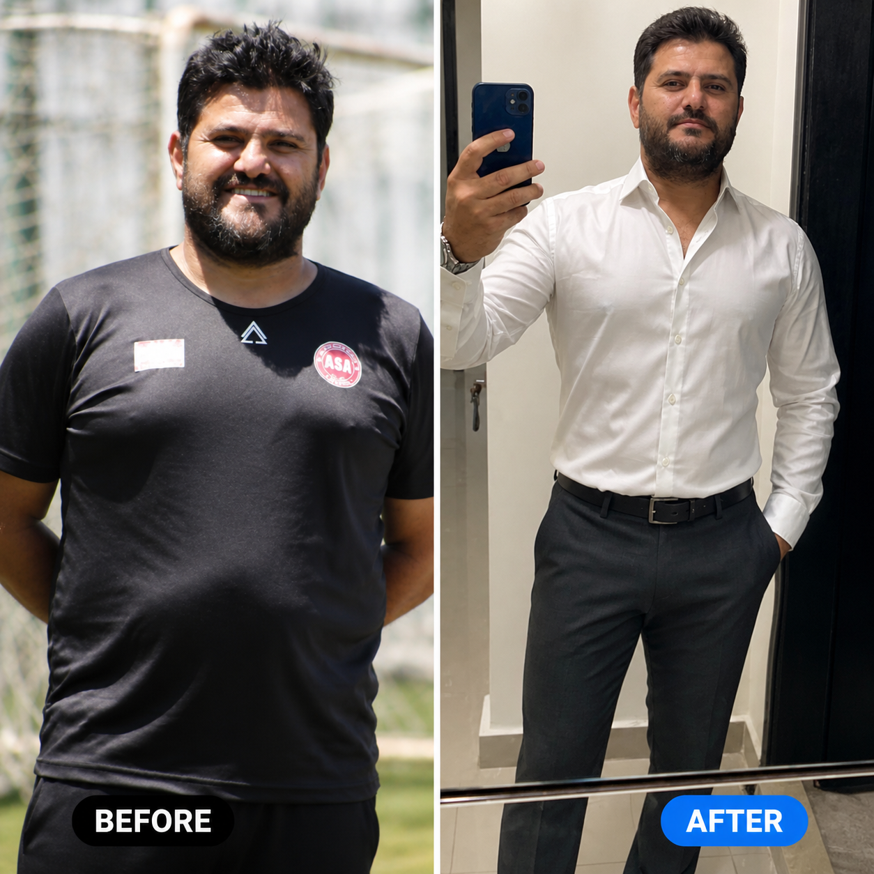 Ziad transformation after losing 14 kilograms